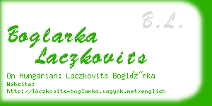 boglarka laczkovits business card